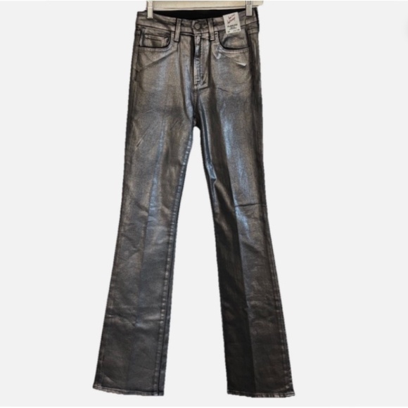 JOE'S Hi Rise Honey Flawless Curvy Bootcut Metallic Coated Jeans Size: 27 - Picture 1 of 8